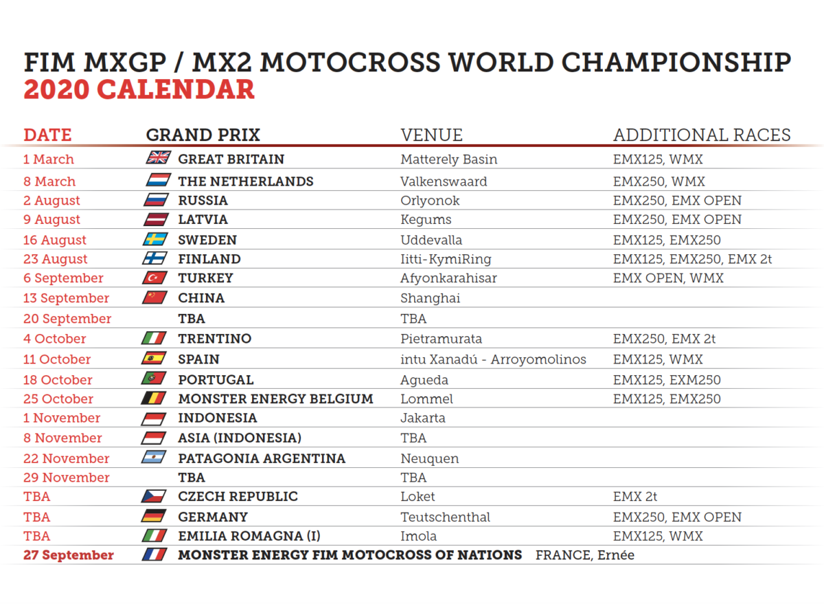 Calendário Mundial de Motocross